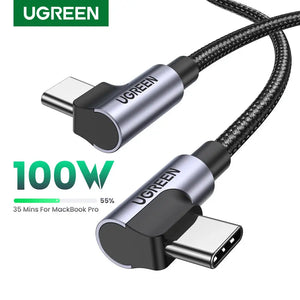 UGREEN PD 100W USB C to USB C Charging Cable for Samsung S10 S20 MacBook Pro iPad 2020 Quick Charger 4.0 PD Fast Charging Cord - SPINGHAR