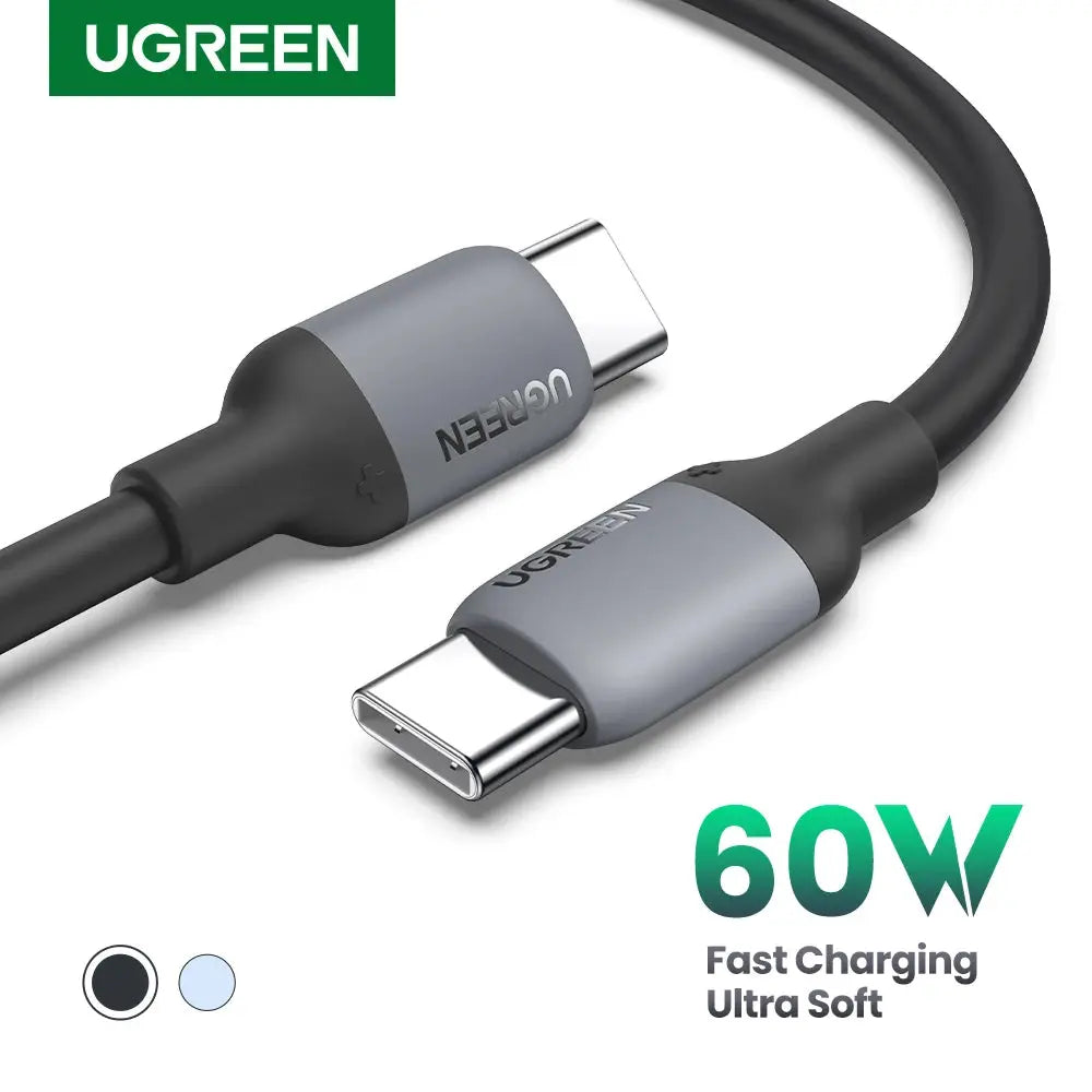 UGREEN 60W 100W USB C To C Cable for iPhone 15 PD Fast Charging Charger For Macbook Xiaomi Samsung Liquid Silicone USB C Cable - SPINGHAR