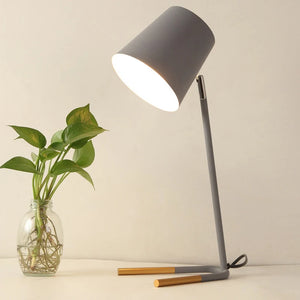 Nordic Simple Iron Table Lamp Modern Countryside Desk Lamp LED E27 Black White For Study Bedroom Parlor Bookstore Hotel Reading SPINGHAR