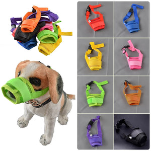 Adjustable Anti Barking Pet Dog Muzzle For Small Large Dogs Mask Muzzles Stop Biting Barking Nylon Straps Pet Dog Accessories SPINGHAR