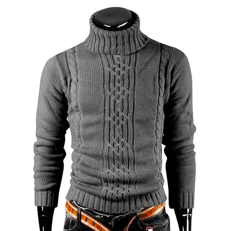 Winter Men's High Quality Turtleneck Sweater Thicken Sweater Casual Pullover - SPINGHAR