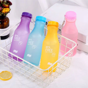 Crystal Water Bottle Transparent Frosted Leak-proof Plastic kettle 550mL Portable Water Bottle for Travel Yoga Running Camping SPINGHAR