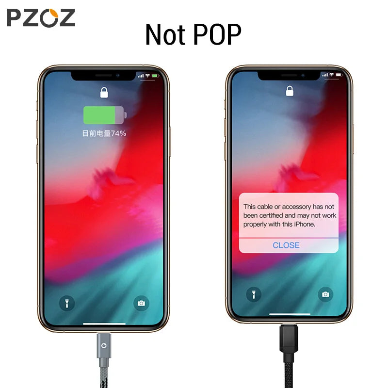 PZOZ Usb Cable For iphone cable 14 13 12 11 pro max Xs Xr X SE 8 7 6s plus ipad air mini fast charging cable For iphone charger SPINGHAR