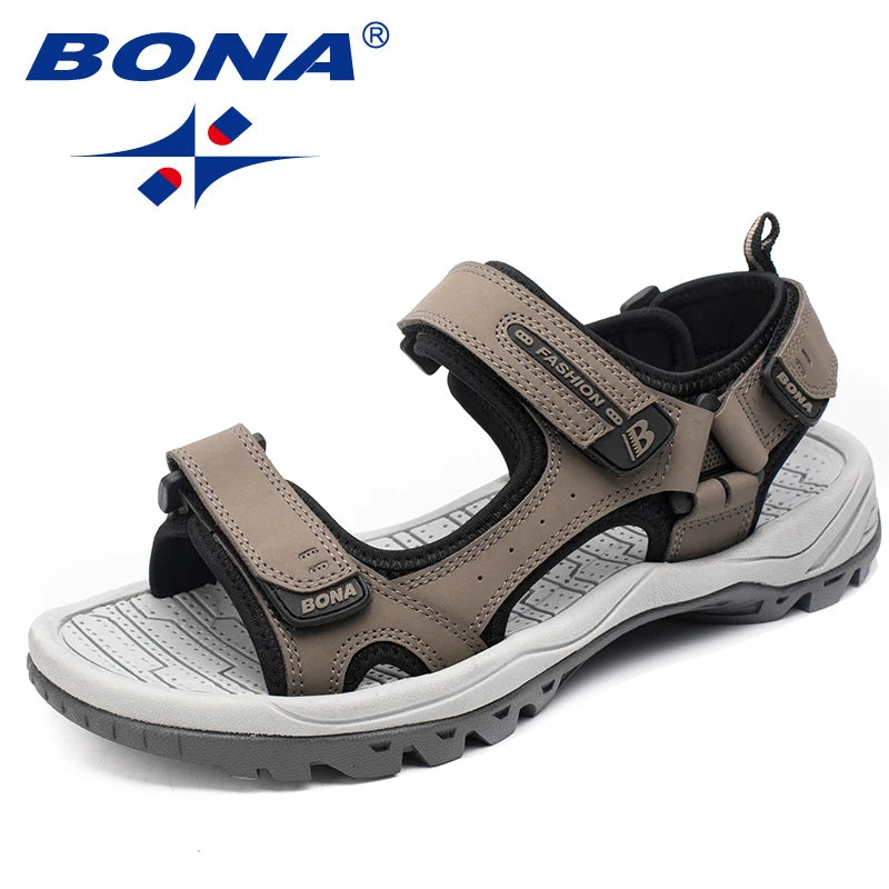 BONA New Classics Style Men Sandals Outdoor Walking Summer Shoes Anti-Slippery Beach Shoes Men Comfortable Soft Free Shipping SPINGHAR