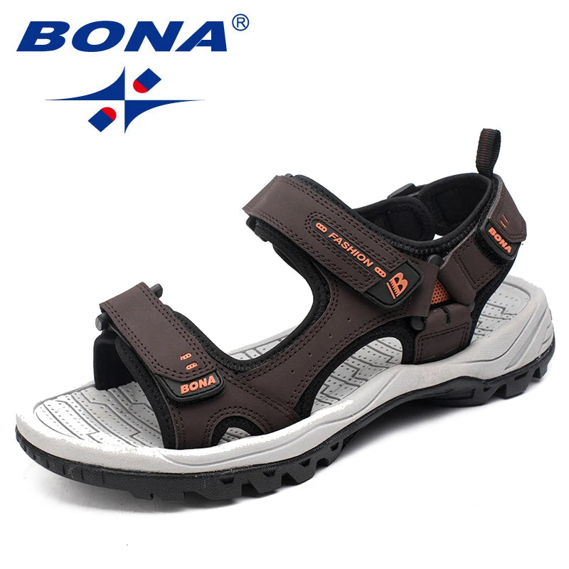 BONA New Classics Style Men Sandals Outdoor Walking Summer Shoes Anti-Slippery Beach Shoes Men Comfortable Soft Free Shipping SPINGHAR