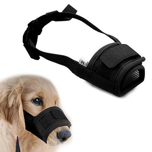 Adjustable Anti Barking Pet Dog Muzzle For Small Large Dogs Mask Muzzles Stop Biting Barking Nylon Straps Pet Dog Accessories SPINGHAR