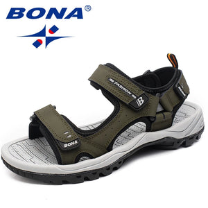 BONA New Classics Style Men Sandals Outdoor Walking Summer Shoes Anti-Slippery Beach Shoes Men Comfortable Soft Free Shipping SPINGHAR