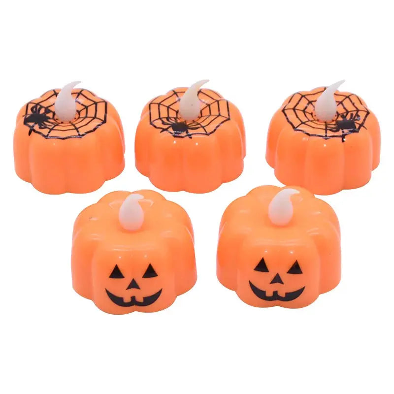 6Pcs LED Pumpkin Lights: Flickering Flameless Night Lamps for Halloween Decoration SPINGHAR