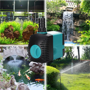 3W 6W 10W 25W 35W 60W Ultra-Quiet Submersible Water Fountain Pump Filter Fish Pond Aquarium Water Pump Tank Fountain 110V-240V SPINGHAR