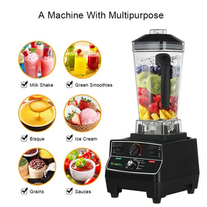 BioloMix BPA Free 2L Jar 2200W Professional Smart Timer Pre-programed Blender Mixer Juicer Food Processor Ice Smoothies Crusher - SPINGHAR