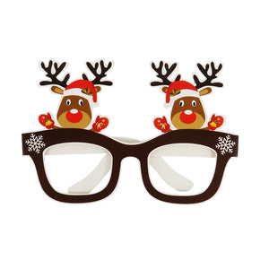 9pcs Santa Claus Xmas Tree Elk Paper Glasses Frame Christmas Glasses Photo Prop Christmas decorations new year Navidad kids gift SPINGHAR