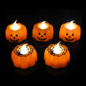 6Pcs LED Pumpkin Lights: Flickering Flameless Night Lamps for Halloween Decoration SPINGHAR