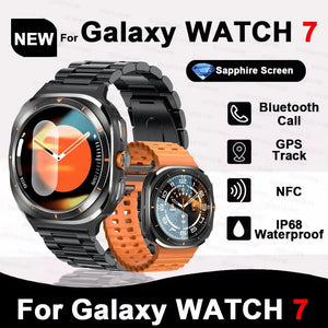 2024New For Samsung Galaxy Watch 7 Smart Watch Men Custom Dial Sapphire HD AMOLED Screen Voice Call NFC GPS Tracker Sport Watche - SPINGHAR