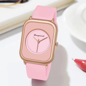 Casual Fashion Simple Personality Literal Women Silicone Quartz Watch - SPINGHAR