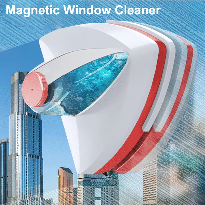 2024 New Magnetic Glass Window Cleaning Tool Water Discharge Double-layer Wiper Household Special Magnetic Window Cleaner SPINGHAR