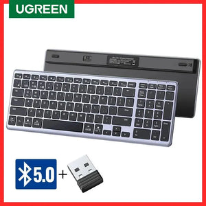 UGREEN Keyboard Wireless Bluetooth 5.0 2.4G Russian/Korean/EN 99 Keycaps For MacBook iPad PC Tablet USB C Rechargeable Keyboard - SPINGHAR