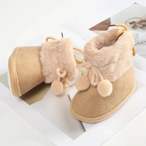 Winter Snow Baby Boots Newborn Warm Booties Soft Sole First Walkers Shoes for Baby Girls Boys Infant Shoes Toddler 0-18Months - SPINGHAR