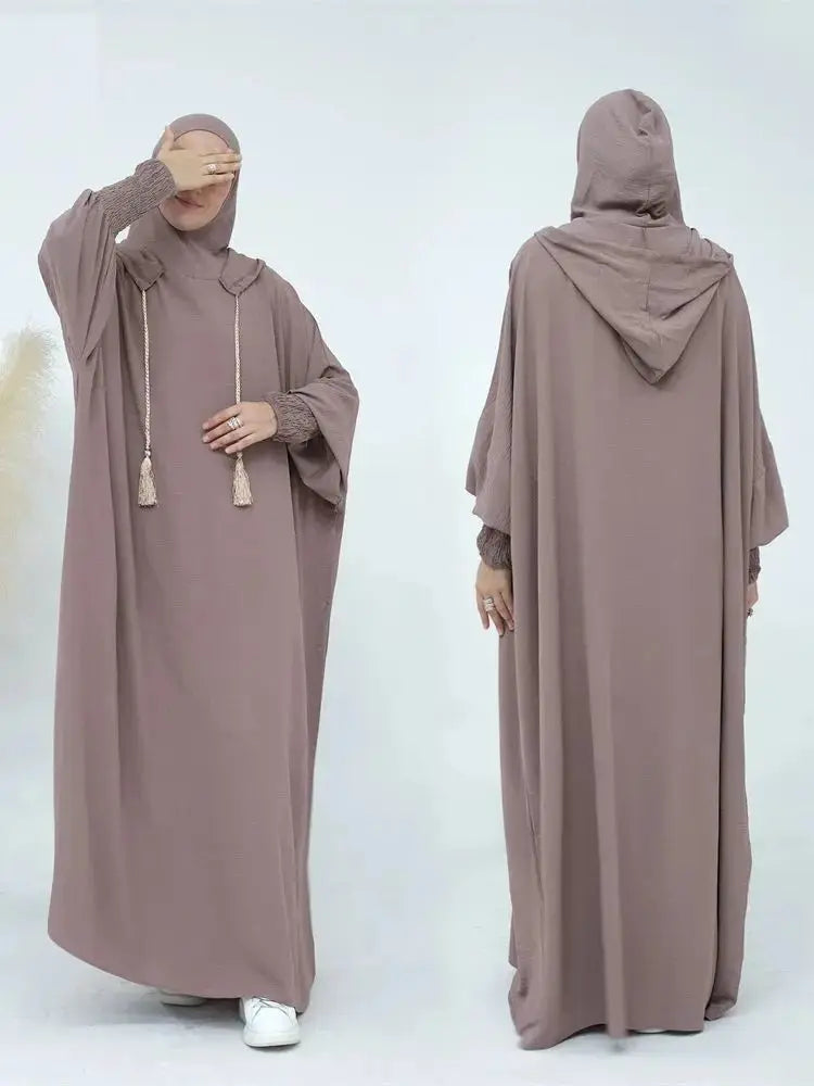 Ramadan Niqab Khimar Abaya - Muslim Dress Kaftan for Women - SPINGHAR