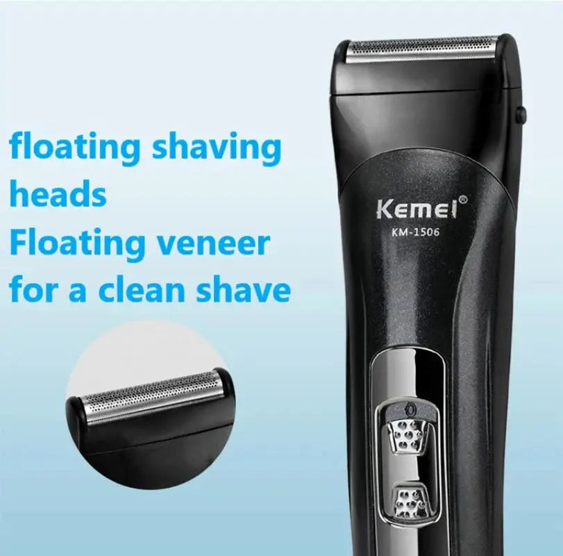 Kemei KM-1506 3-in-1 Electric Shaver - USB Rechargeable Hair Trimmer - SPINGHAR