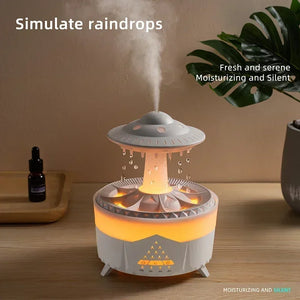 Rain Cloud Night Light humidifier with raining water drop sound and 7 color led light essential oil diffuser aromatherapy SPINGHAR