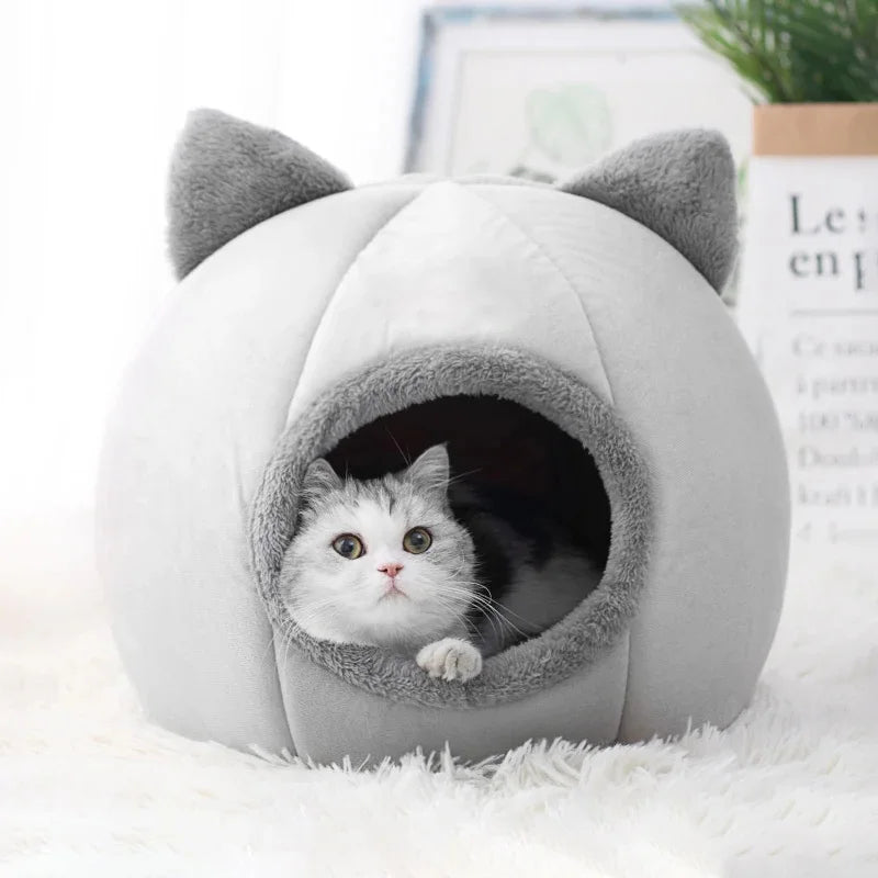 Self-Warming Pet Tent Bed for Cats & Small Dogs - Cozy Sleeping Hut SPINGHAR