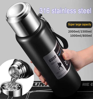 Large Capacity Cold Thermal Thermos Tumbler Stainless Steel Insulated Tea Coffee Water Bottle Insulation Flask Pot Travel Mug SPINGHAR