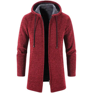 Men's Sweaters Coat Autumn Winter New Hot Warm Zipper Medium Long Cardigan Sweaters Man Casual Knitwear Sweatercoat mens clothes - SPINGHAR