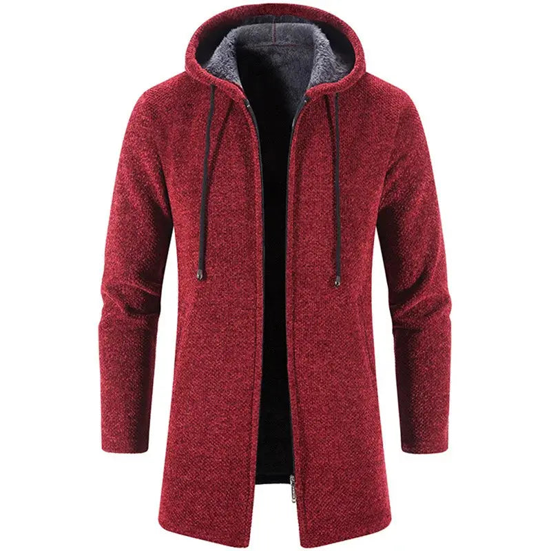 Men's Sweaters Coat Autumn Winter New Hot Warm Zipper Medium Long Cardigan Sweaters Man Casual Knitwear Sweatercoat mens clothes - SPINGHAR