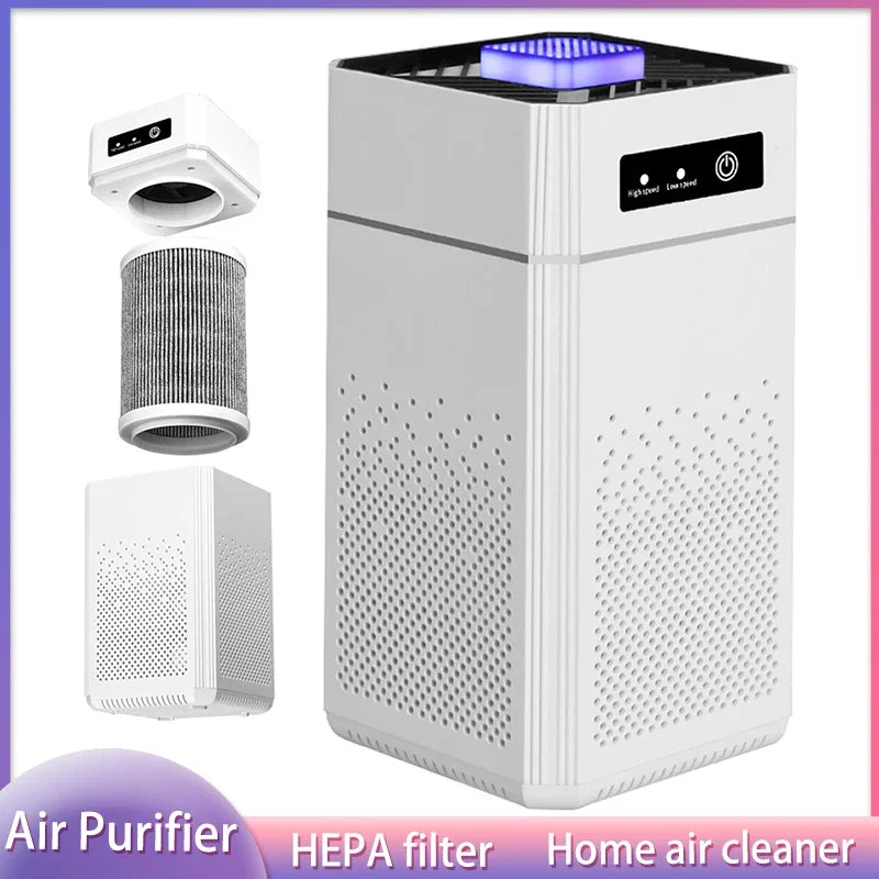 2024 Xiaomi Air Purifier Negative Ions Generator Remover Odor Smoke for Car Room Kitchen with HEPA Filter Air Freshener Cleaner SPINGHAR