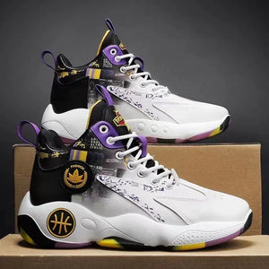 2024 Spring New Men's Shoes Colorful High Top Breathable Men's Casual Sports Shoes Trendy and Versatile Basketball Shoes SPINGHAR