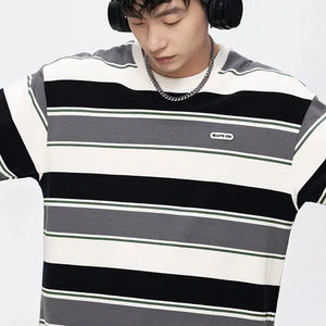 Summer Couples' Loose Striped T-Shirts for Men & Women - SPINGHAR