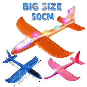 50CM Big Foam Plane Glider Hand Throw Airplane Light Inertial EPP Bubble Planes Outdoor Launch Kids Toys for Children Boys Gift - SPINGHAR