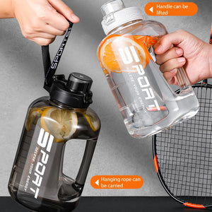 1.2L/1.7L/2.5L Large Capacity Water Bottle Big Belly Cup Sports Water Bottle Ton Ton Bucket Student Portable Plastic Space Cup SPINGHAR