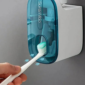 1 PCS Automatic Toothpaste Dispenser Bathroom Accessories Wall Mount Lazy Toothpaste Squeezer Toothbrush Holder SPINGHAR