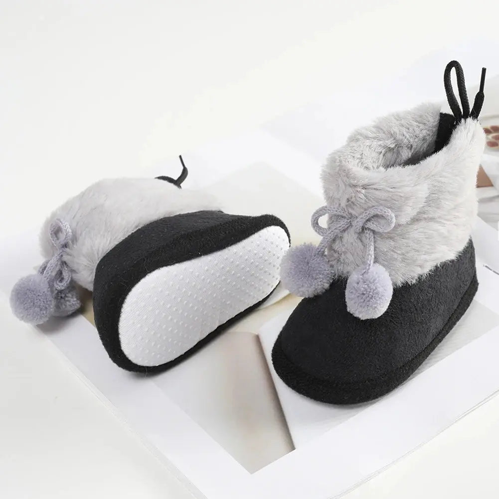 Winter Snow Baby Boots Newborn Warm Booties Soft Sole First Walkers Shoes for Baby Girls Boys Infant Shoes Toddler 0-18Months - SPINGHAR