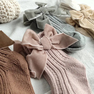 Winter Baby Socks Boy Girl Newborn Autumn Big Bow Socks Children Mid-tube Warm Cotton Socks Toddler Infant Accessories Clothes - SPINGHAR