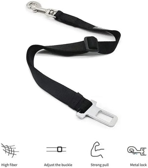 Adjustable Pet Cat Dog Car Seat  Belt Pet Seat Vehicle Dog Harness Lead Clip Safety Lever Traction Dog Collars Dog Accessoires SPINGHAR