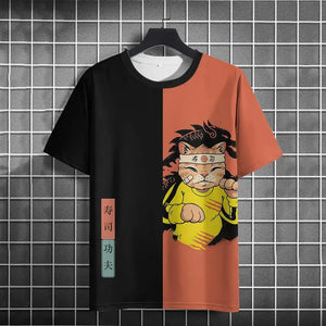 Unisex 2024 Samurai Cat 3D Printed T-Shirt - Casual & Funny Tee - SPINGHAR