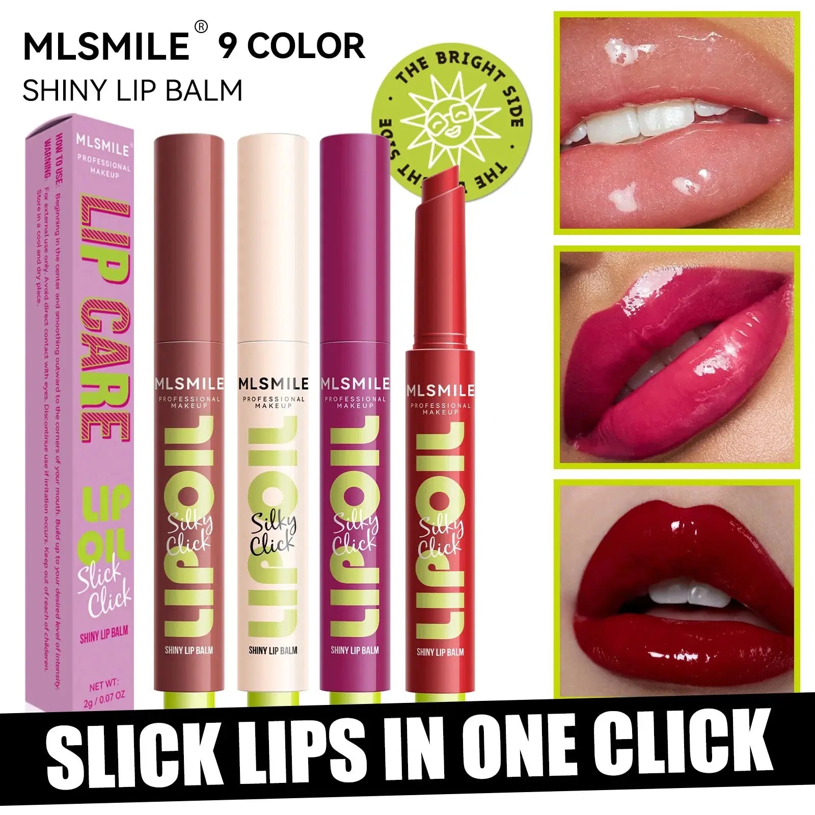 9-Color Shiny Lip Balm Set - Long-Lasting Waterproof Lip Gloss - SPINGHAR