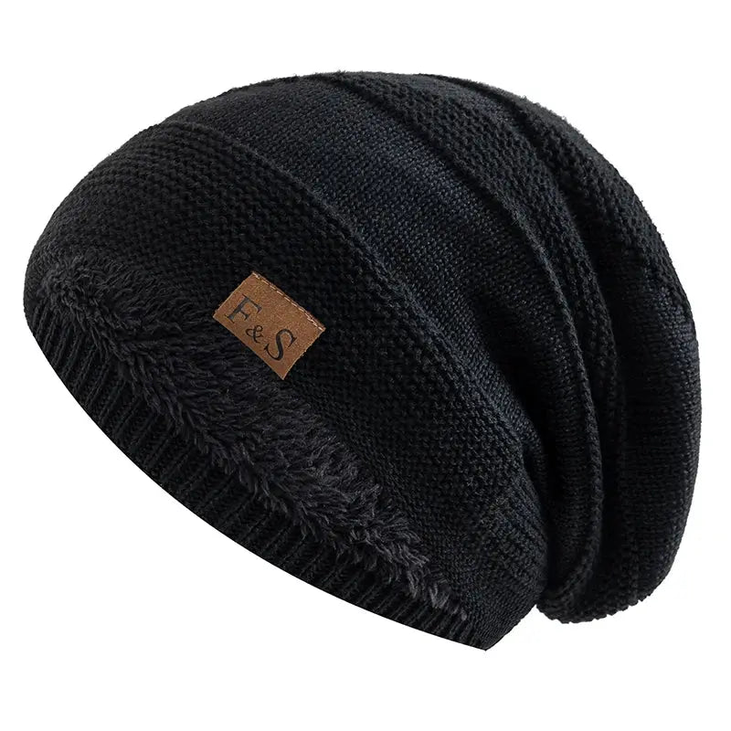 Unisex Slouchy Winter Hats: Fur-Lined Knitted Beanie Caps for Men and Women SPINGHAR