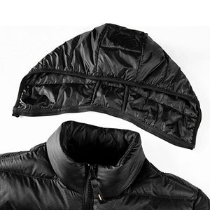 Padded Jacket Men Winter Light Parkas Fashion Casual Solid Color Parkas Warm Thick Jacket Male Waterproof Caot Black SPINGHAR