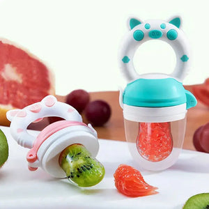 Baby Food Feeding Spoon Juice Extractor Pacifier cup Molars Baby feeding bottle Silicone Gum Fruit Vegetable Bite Eat Auxiliary - SPINGHAR