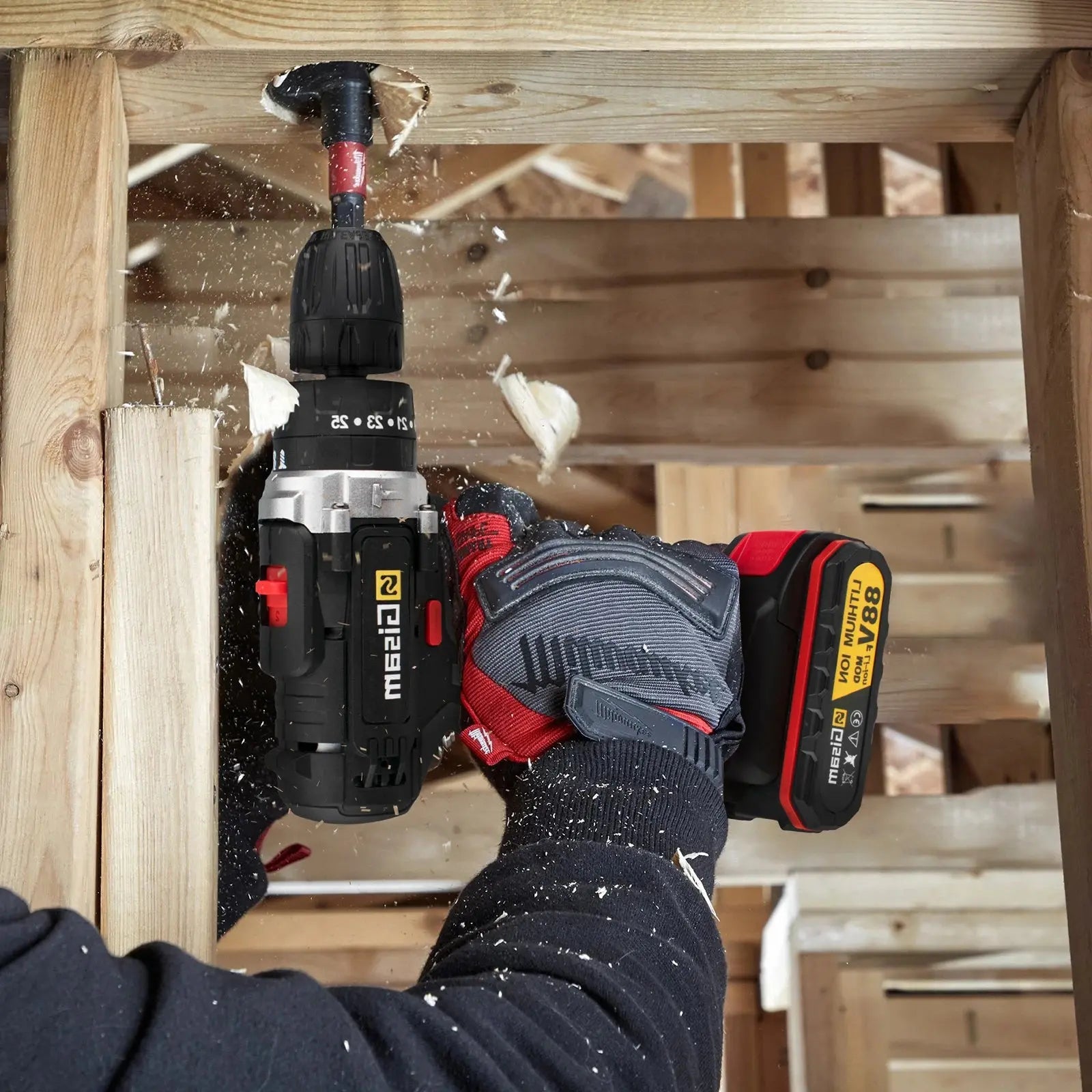 21V Cordless Impact Drill - Mini Screwdriver & Hammer Drill - SPINGHAR