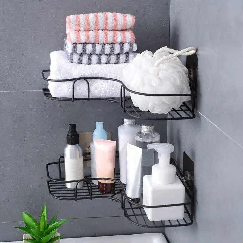 Iron Triangle Rack For Kitchen Bathroom Storage Rack Thickened Love Corner Rack Storage Rack Durable SPINGHAR