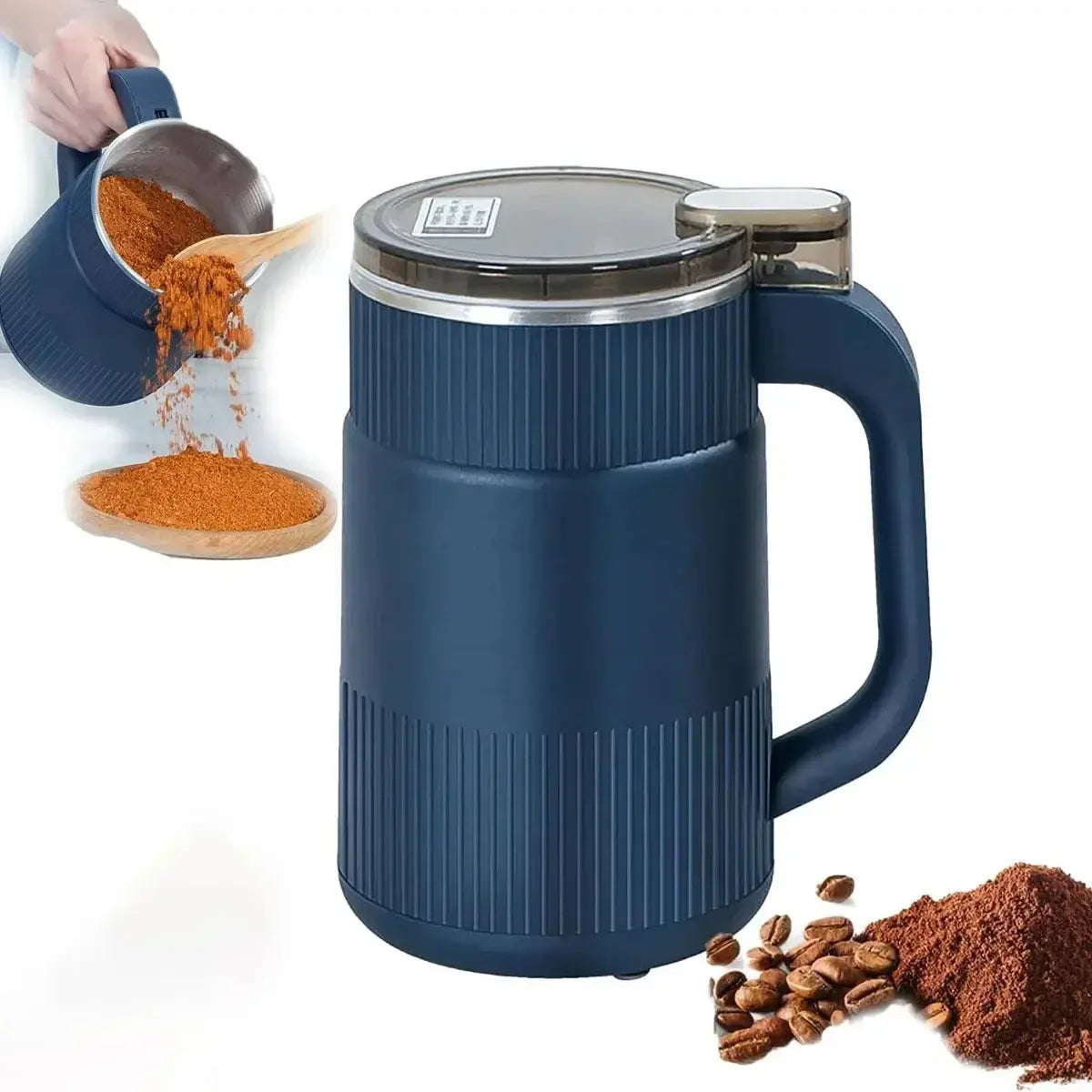 Electric Coffee Grinder Beans 500ml Grain Grinder Beans Grains Mill Household Electric Stainless Steel Grind Machine for Kitchen - SPINGHAR