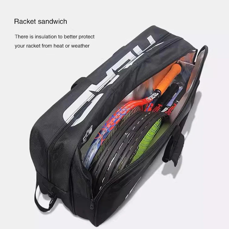 HEAD Racquet Sport Bags Large Capacity Original Large Capacity Original Badminton Backpack 6 Racket Sport Bag Raquete Tennis Bag SPINGHAR