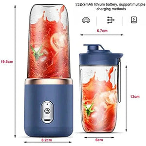 Electric Juicer 6 Blades USB Smoothie Blender Portable Wireless Mini Charging Fruit Squeezer Ice CrushCup Food Processor - SPINGHAR