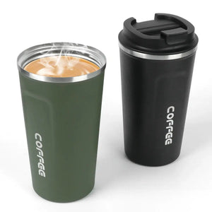 Thermo Cafe Coffee Mug Car Thermos Mug 380/510ML Leak_Proof Travel Thermo Cup for Tea Water Coffee Double Stainless Steel - SPINGHAR