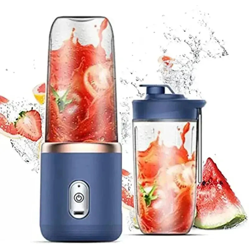 Electric Juicer 6 Blades USB Smoothie Blender Portable Wireless Mini Charging Fruit Squeezer Ice CrushCup Food Processor - SPINGHAR