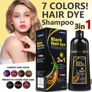 3-in-1 Hair Dye Shampoo for Gray Coverage - SPINGHAR